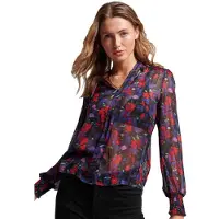 Superdry Studios Chiffon Langærmet Bluse