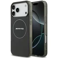 Mercedes AMG dobbeltlags gennemsigtigt smocket MagSafe-etui til iPhone 17 Pro Max – sort