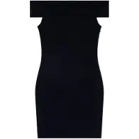 Armani Exchange A|X Armani Exchangetil kvinder. XW001742AF21295UC001 Tætsiddende sort kjole (M), Casual, Klassisk, Polyester, Uden ærmer/stropper