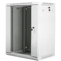 Lanberg - Rack kabinet - vægmonterbar - grå, RAL 7035 - 15U - 19
