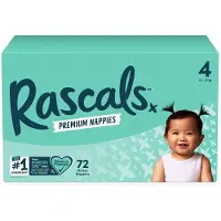 RASCAL AND FRIENDS RASCAL sauskelnės 4 dydis, 10-15kg, 72 vnt., 93145