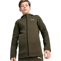 Puma Hættetrøje Evostripe Full Zip - Mørk grøn Børn, størrelse YXXL/176 cm