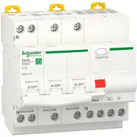 Schneider Electric Resi9 Kombiafbryder XP RCBO - 3P+N 16A 6kA 30mA klasse A 90mm C-karakteristik