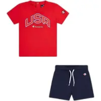 Champion Shortssæt - T-shirt/Shorts - True Red - - 68 - Shorts