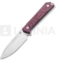 Böker Germany Manufaktur Solingen Kiboku 120575 Satin RWL-34, Red Topo Richlite, fixed knife, Lucas Burnley design