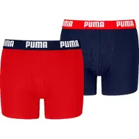 Puma Boxershorts - 2-pak - Rød/Navy - - 134/140 - Boxershorts