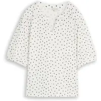 Tom Tailor Bluse natblå / hvid