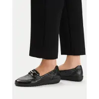 Caprice Moccasin, black, made of Leather without heel, Size 37