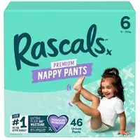 RASCAL AND FRIENDS RASCALS sauskelnės-kelnaitės, 6 dydis, 15-20 kg, 46 vnt., 93437