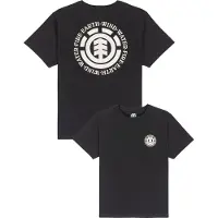 Element - Mærker - Seal Bp SS Tee Youth Flint Black til UnisexUld - Børnetoj Størrelse 8 År - Sort