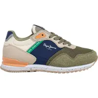 Pepe Jeans Pepe Jeansunisex til børn. PBS400013 London South green trainers (34), Fast, Blonder, Sport, Grøn, børnetøj