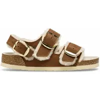 Birkenstock Birkenstocktil kvinder. 1025455 Sandaler Milano Big Buckle (Smal pasform) brun (40), Fast, Spænder, Casual