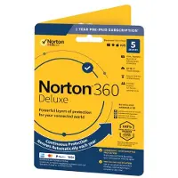 Symantec Norton 360 Deluxe Sikkerhedsprogrammer 5 enheder 50 GB cloud-lagerplads 1 år