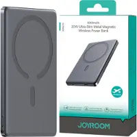 JOYROOM Powerbank JR-PBM08 5000mAh 20W ultratynd med induktiv opladning - grå