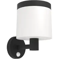 Eglo PANTETE SOLCELLE VÆG M/SENSOR SORT/HVID