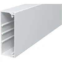 Obo Bettermann WDK Kabelkanal komplet incl. kabelholder Højde 40 mm, bredde 110 mm, L=2000 mm Hvid ral 9010 bly-fri plast. UV stabil for udendørs - (2 meter)