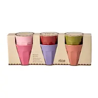 Rice Kopper - Melamin - 6 stk - 160 ml - Multifarvet - - OneSize - Kop