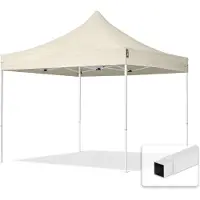 TOOLPORT 3x3m, stål, easy-up-pavillon, uden sidedele, creme