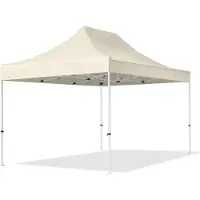 TOOLPORT 3x4,5m, stål, easy-up-pavillon, uden sidedele, creme