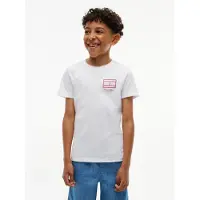 Tommy Hilfiger Shirts 'Outline Flag Logo' hvid