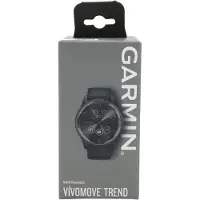 Garmin vívomove Trend - 40 mm - sort - smart ur med bånd - silikone - håndledsstørrelse: 125-190 mm - monokrom - Bluetooth, ANT+ - 28.3 g