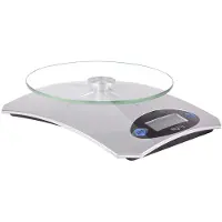 INF 5 kg / 1 g Digital Køkkenvægt med Glasoverflade - Sølv