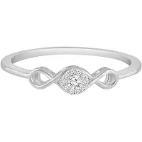 Diamant Exquis Ring 'Ring aus 375 Weißgold mit Diamant' sølv
