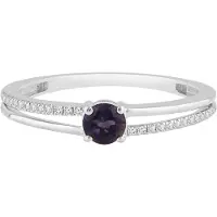 Diamant Exquis Ring 'Ring aus 375 Weißgold mit Diamant' sølv