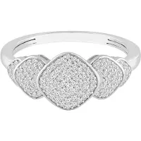 Diamant Exquis Ring 'Ring aus 375 Weißgold mit Diamant' sølv
