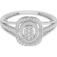 Diamant Exquis Ring 'Ring aus 375 Weißgold mit Diamant' sølv