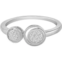 Diamant Exquis Ring 'Ring aus 375 Weißgold mit Diamant' sølv