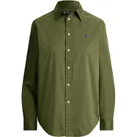 Ralph Lauren Polo Ralph Laurentil kvinder. 211A92177015 Klassisk pasform grøn bomuldskiper skjorte (XS), Casual, Lange ærmer