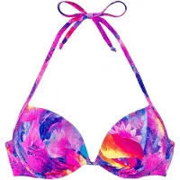 Venice beach Bikinioverdel ultramarinblå / orkidee / orange / mørkerød