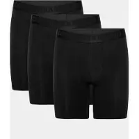 Copenhagen Bamboo Boksershorts '3 par bambus underbukser med lange ben i sort' sort