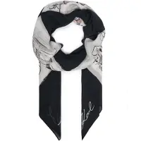 Karl Lagerfeld Sjal sort / hvid