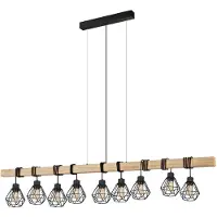 Eglo TOWNSHEND 5 LANGBORD 9L SORT/TRÆ FSC