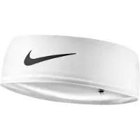 Nike Running - Trail running tøj - Dri-Fit Fury Classic Headband White/Black til UnisexSilikone - Hvid