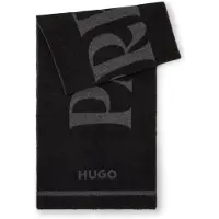 HUGO Uldtørklæde med stablede logoer