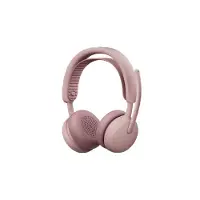 Logitech Zone Wireless 2 ES - Headset - på øret - Bluetooth - trådløs, kablet - aktiv støjfjerning - USB-C - rose