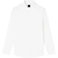 Armani Exchange A|X Armani Exchangetil mænd. XM001587AF16631U0009 Skjorte Logo Jacquard hvid (S), Casual, Bomuld, Klassisk, Lange ærmer