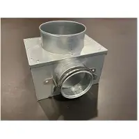 Lindab InDomo vægboks PVWU 125 til kontrolventil ø125 mm med 1 afgang ø76 mm med Safe tætning for tilslutning til slange LFPE76/LFPEB76.