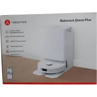 Roborock Qrevo PLUS, Poseløs, Sort, Hvid, Rund, Støvpose, 0,33 L, 63 dB