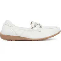 Caprice Moccasin, white, made of Leather without heel, Size 38