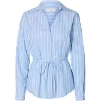 Selected femme Bluse 'SLFHelga' marin / lyseblå / hvid