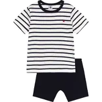 Petit Bateau Sæt mørkeblå / hvid