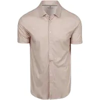 Desoto Kortærmet Oxford Optics Skjorte Beige måle