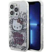 Hello Kitty IML Kitty On Bricks Graffiti-etui til iPhone 15 Pro - hvid