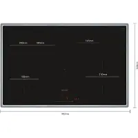 Siemens iQ300 EH845HFB1E, Sort, Indbygget, 80 cm, 4 zone(s), 4 zone(s), Mellem