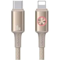 Usams USB-C til Lightning-kabel 1,2 m hurtigopladning Titanium