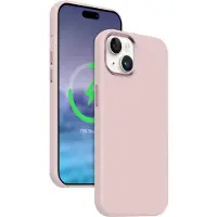 Crong Color Cover LUX Magnetisk - iPhone 15 Plus MagSafe-etui (lyserød)